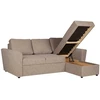 Home4You Kampinė sofa-lova INGA, smėlio spalvos