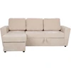 Home4You Kampinė miegamoji sofa „INGA“, smėlio spalvos