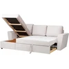 Home4You Kampinė miegamoji sofa „INGMAR“, smėlio spalvos
