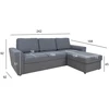 Home4You Kampinė sofa lova INGMAR pilka
