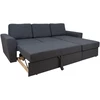 Home4You Kampinė sofa lova INGMAR, tamsiai pilka