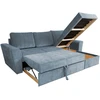 Home4You Kampinė sofa-lova INGMAR Jūros mėlyna