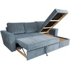Home4You Kampinė sofa-lova INGMAR Jūros mėlyna