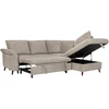 Home4You Kampinė sofa-lova LINDY RC Šviesiai ruda