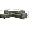 Home4You Kampinė sofa-lova ODELIA-2 LC Žalia