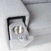 Home4You Kampinė sofa-lova ODELIA-2 RC, pilka