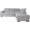 Home4You Kampinė sofa-lova ODELIA-2 RC, pilka