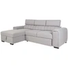 Home4You Kampinė sofa-lova ODELIA LC, pilka