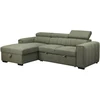 Home4You Kampinė sofa-lova ODELIA Šviesiai žalia, su patalynės dėže