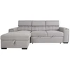 Home4You Kampinė sofa-lova ODELIA LC, pilka