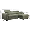 Home4You Kampinė sofa-lova ODELIA Dešininė, Šviesiai Žalia, 252x165 cm