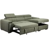 Home4You Kampinė sofa-lova ODELIA Dešininė, Šviesiai Žalia, 252x165 cm