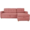 Home4You Kampinė sofa-lova WAIOLA rožinės spalvos