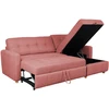Home4You Kampinė sofa-lova WAIOLA Rožinė, 226 cm