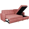 Home4You Kampinė sofa-lova WAIOLA Rožinė, 226 cm