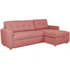 Home4You Kampinė sofa-lova WAIOLA Rožinė, 226 cm