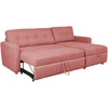 Home4You Kampinė sofa-lova WAIOLA Rožinė, 226 cm