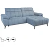 Home4You Elektrinė Kampinė sofa LUZERN dešinioji kampinė, melsva