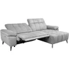 Home4You Elektrinė Kampinė sofa LUZERN dešinioji kampinė, pilka