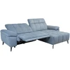 Home4You Elektrinė Kampinė sofa LUZERN dešinioji kampinė, melsva