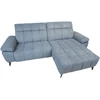 Home4You Elektrinė Kampinė sofa LUZERN dešinioji kampinė, melsva