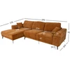 Home4You Kampinė sofa OLIVIA KK, ruda