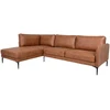 Home4You Kampinė sofa SOFIA KK, ruda