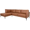 Home4You Kampinė sofa SOFIA LC, ruda
