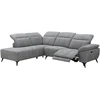 Home4You Kampinė sofa „HAMID LC“, su elektrine atlošimo funkcija, pilkos spalvos