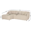 Home4You Kampinė sofa VALERY VN Kreminė, Išskleidžiama