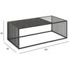 Black Red White Home4You Kavos staliukas STRINGTON 120x60xH40cm Juoda (MT_ACT/STO_STRING_120-BLACK)