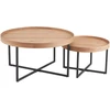 Home4You Kavos staliukas MUSIC 2vnt komplektas D50xH55, D70xH46, ąžuolas