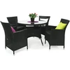 Fotelis Home4You Kėdė WICKER-1 juoda