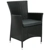 Fotelis Home4You Kėdė WICKER-1 juoda