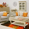 Home4You Kosmetinis staliukas SAMIRA, 80x48x101 cm, spalva: sendinta balta/ruda