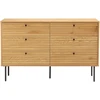 Home4You Sideboard LINE 120x40xH75cm, melamine with oak decor