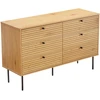 Home4You Sideboard LINE 120x40xH75cm, melamine with oak decor