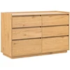 Home4You Side board SACHA 120x40xH80cm, melamine with oak decor