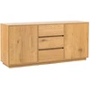 Home4You Side board SACHA 160x40xH74cm, melamine with oak decor