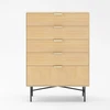 Fotelis Home4You Komoda BASSEL 80x40xH114cm, 3D melaminas