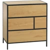 Home4You Komoda HEDVIG 70x40xH74,5cm, uosio/juoda