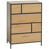 Home4You Komoda HEDVIG 70x40xH95cm, uosio/juoda