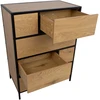 Home4You Komoda HEDVIG 70x40xH95cm, uosio/juoda