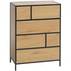 Home4You Komoda HEDVIG 70x40xH95cm, uosio/juoda