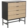 Home4You Komoda HELVE 80x40xH89,5 cm Juoda/Šviesaus Medžio