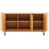 TV staliukas Home4You Indauja MORBEN 160x42xA75cm, melaminas su ąžuolo dekoru