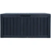 Home4You Dėžutė BOMM 117,5x47,5xH59cm/300L, juodas plastikas
