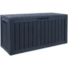 Home4You Dėžutė BOMM 117,5x47,5xH59cm/300L, juodas plastikas