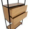 Fotelis Home4You Lentynėlė HEDVIG su stalčiumi 64x30xH178cm, uosio/juoda