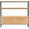 Fotelis Home4You Lentyna NATE 125,5x32xH117cm, ąžuolas